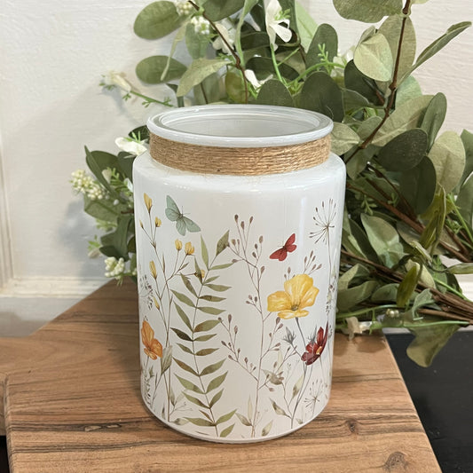 Wildflower Glass Jar