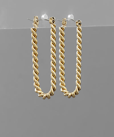 Twist Oval Hoops