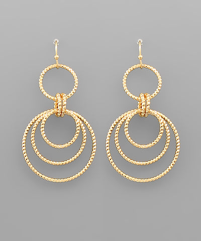 Multi Circle Link Earrings