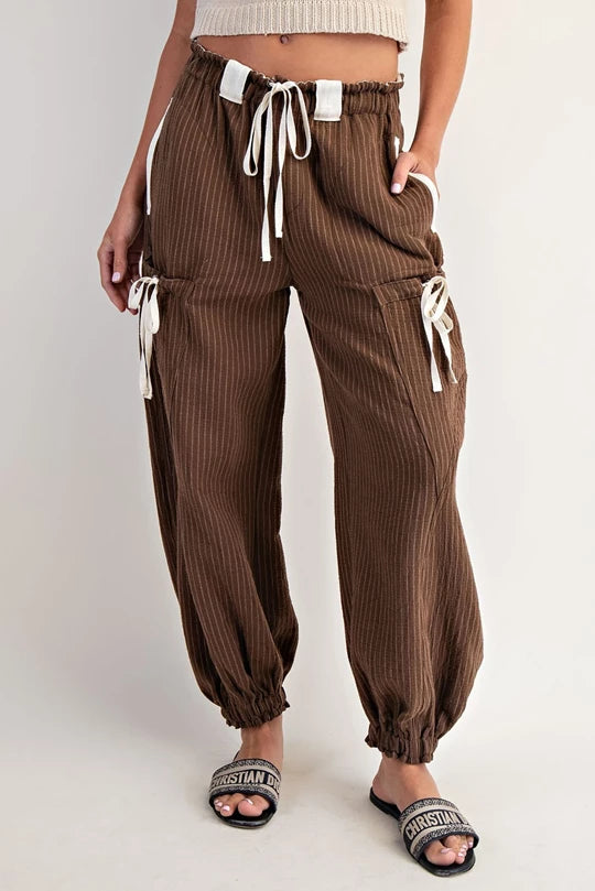 Striped Drawstring Joggers