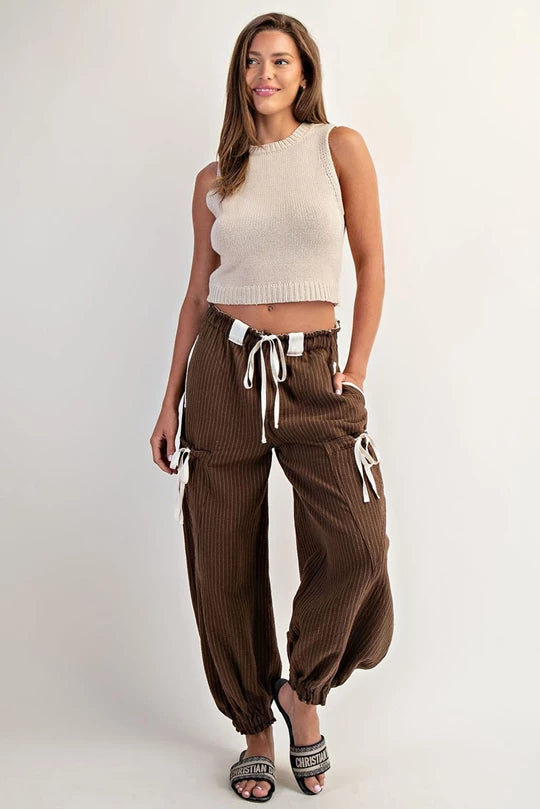 Striped Drawstring Joggers
