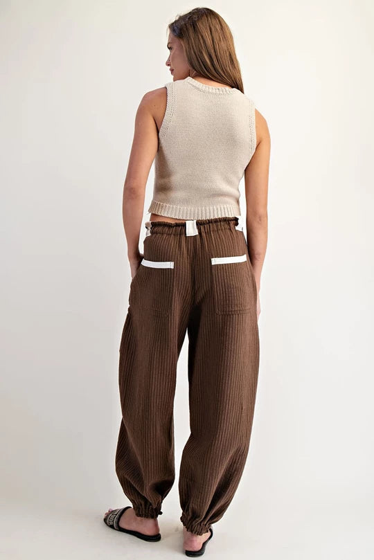 Striped Drawstring Joggers