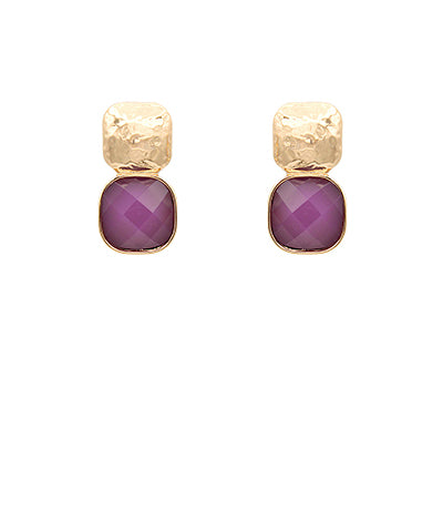 Purple and Gold Earrings