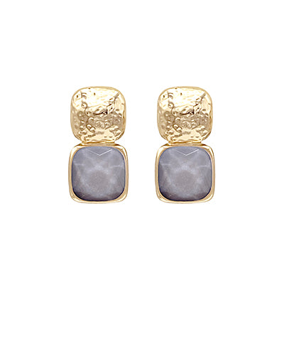 Square Stone Earrings