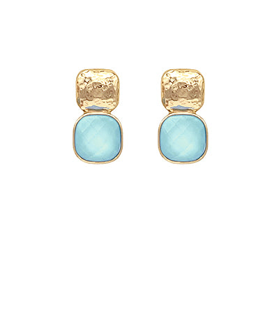 Stone and Metal Earrings