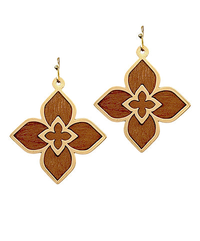 Double Clover Drop Earrings