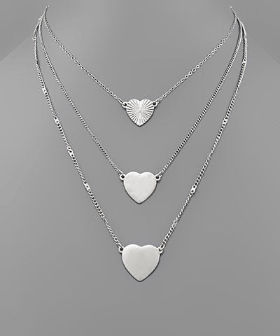 Three Layer Heart Necklace