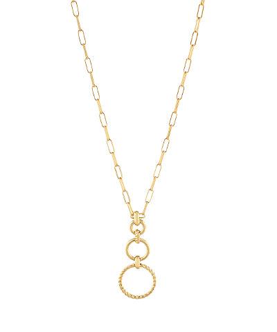 Three Circle Drop Pendant Necklace