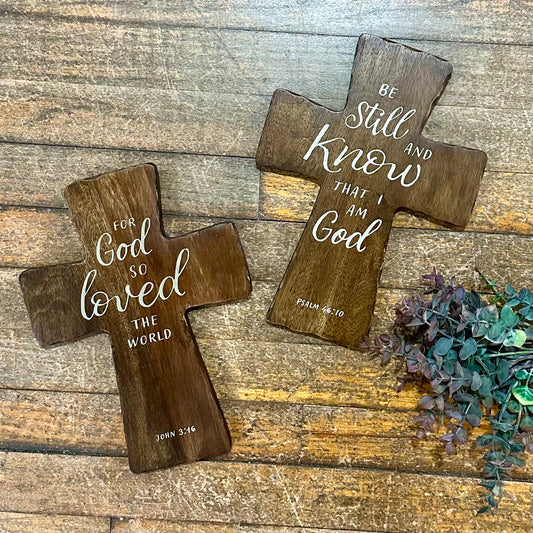 Wooden Cross Wall Decor