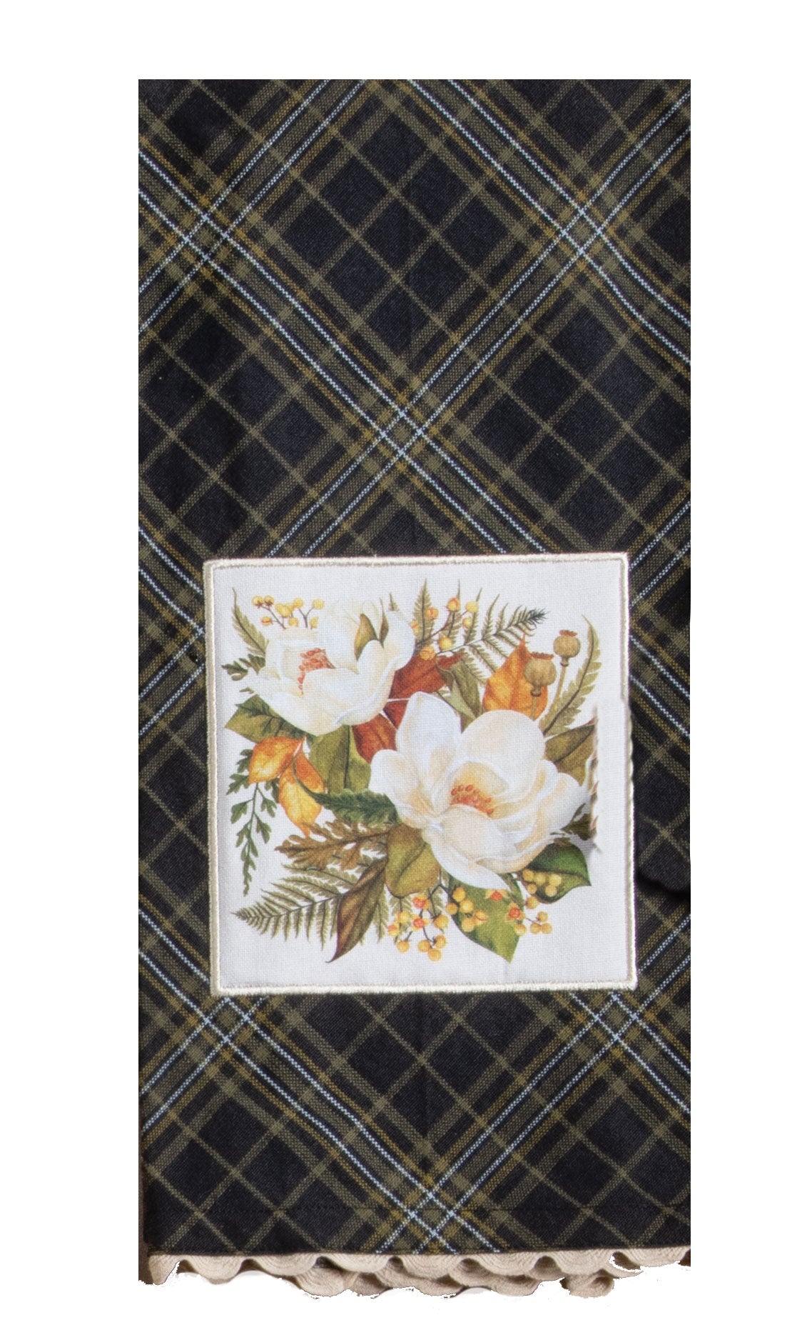 Fall Splendor Plaid Patch Tea Towel