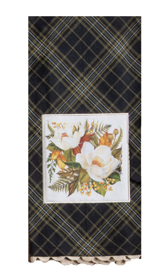 Fall Splendor Plaid Patch Tea Towel