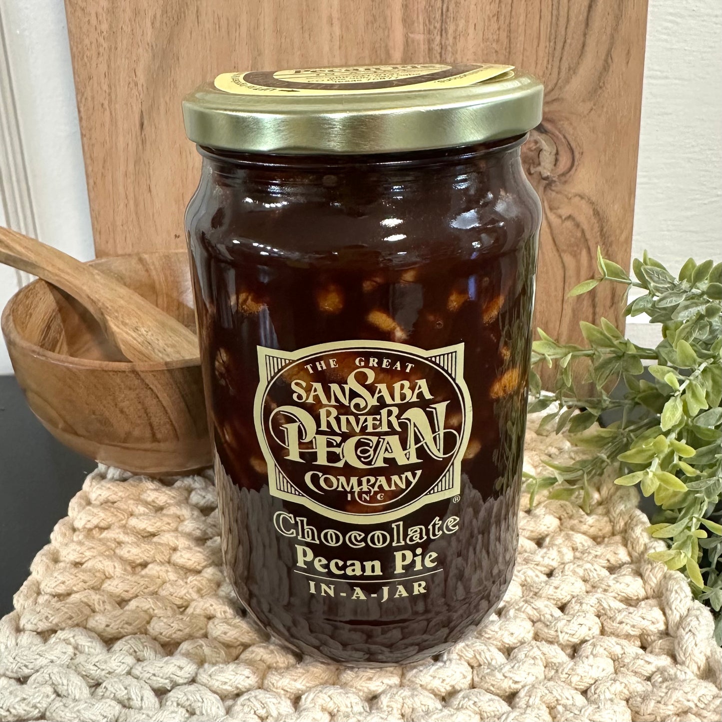 San Saba Chocolate Pecan Pie in a Jar