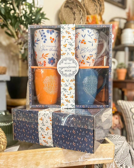Give Thanks Ceramic Mug Set