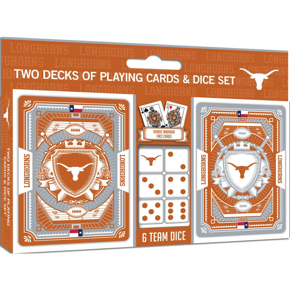 Texas Longhorns Playing Cards & Dice Set