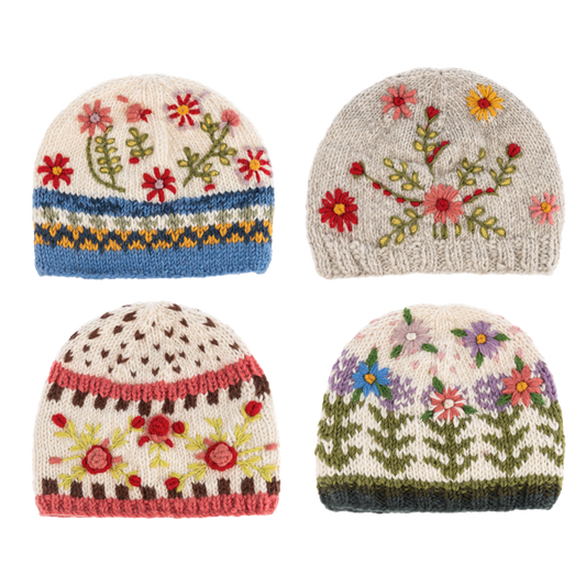 Embroidered Knit Hats