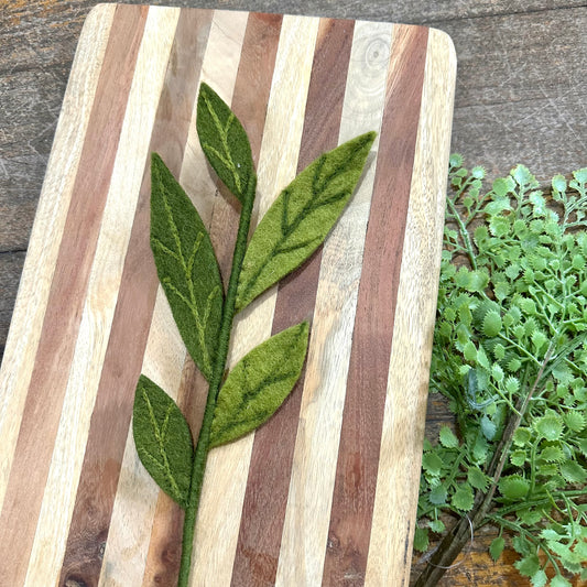 Felted Mix Green Leaves