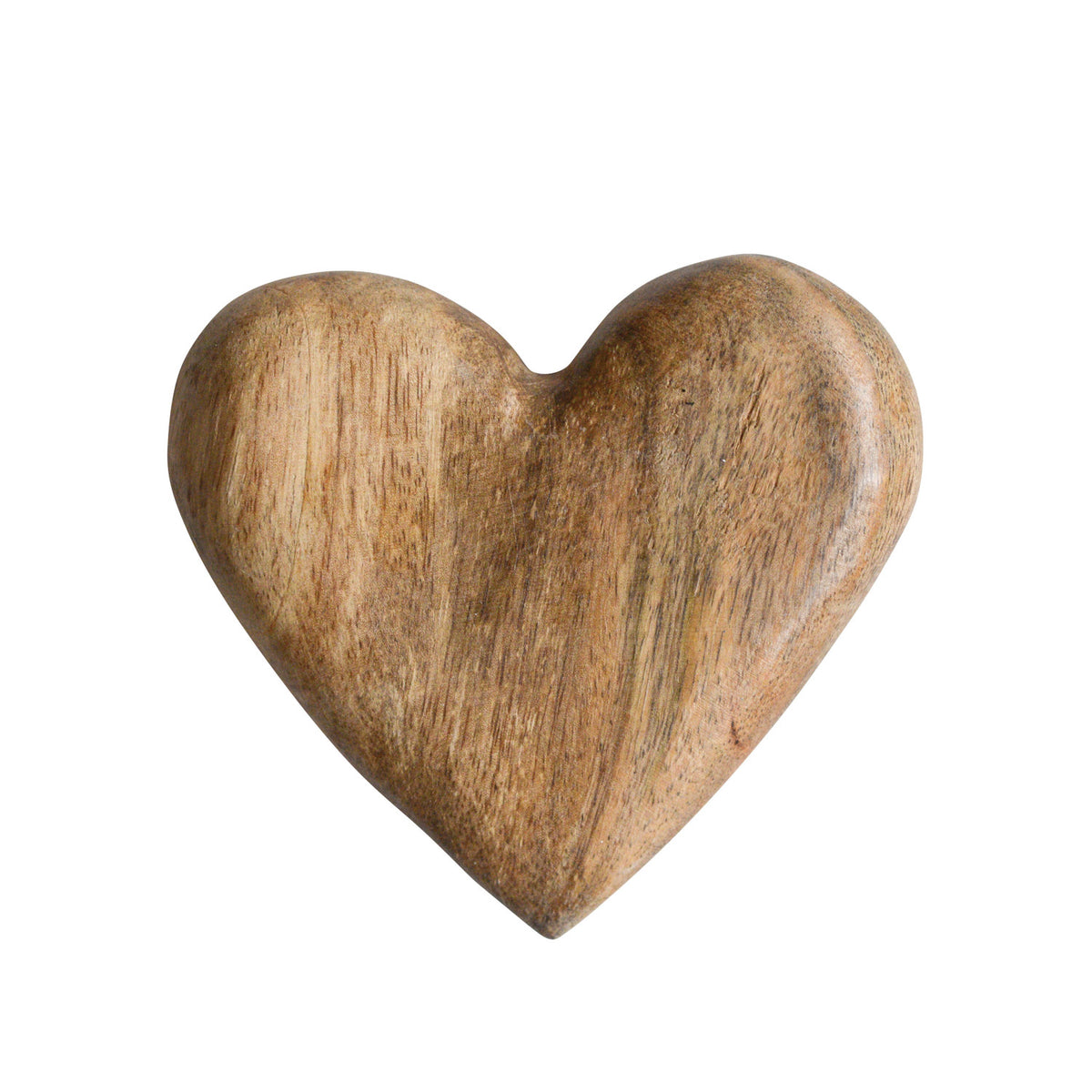 Hand-Carved Natural Mango Wood Heart