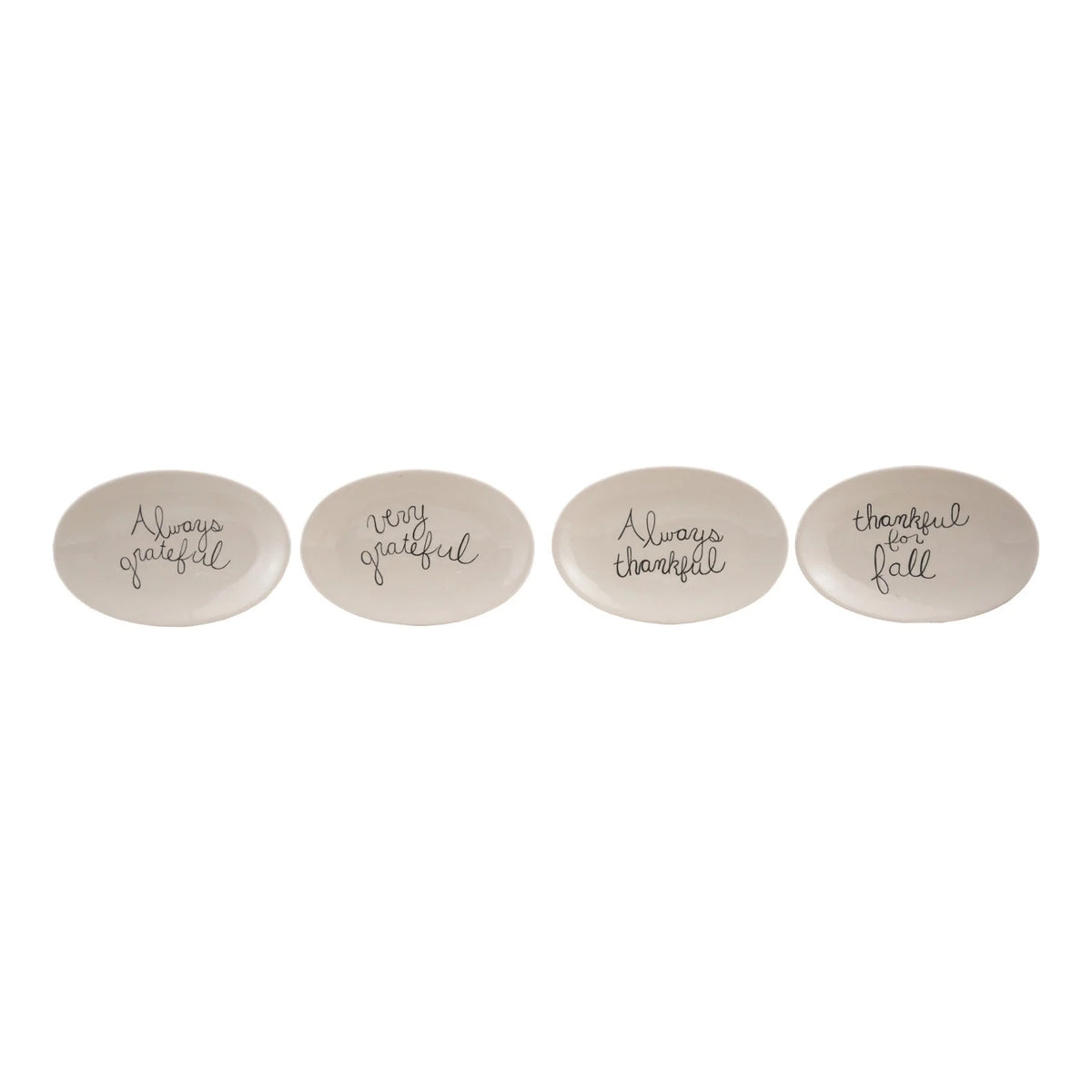 Black & White Fall Saying Stoneware Accent Plate