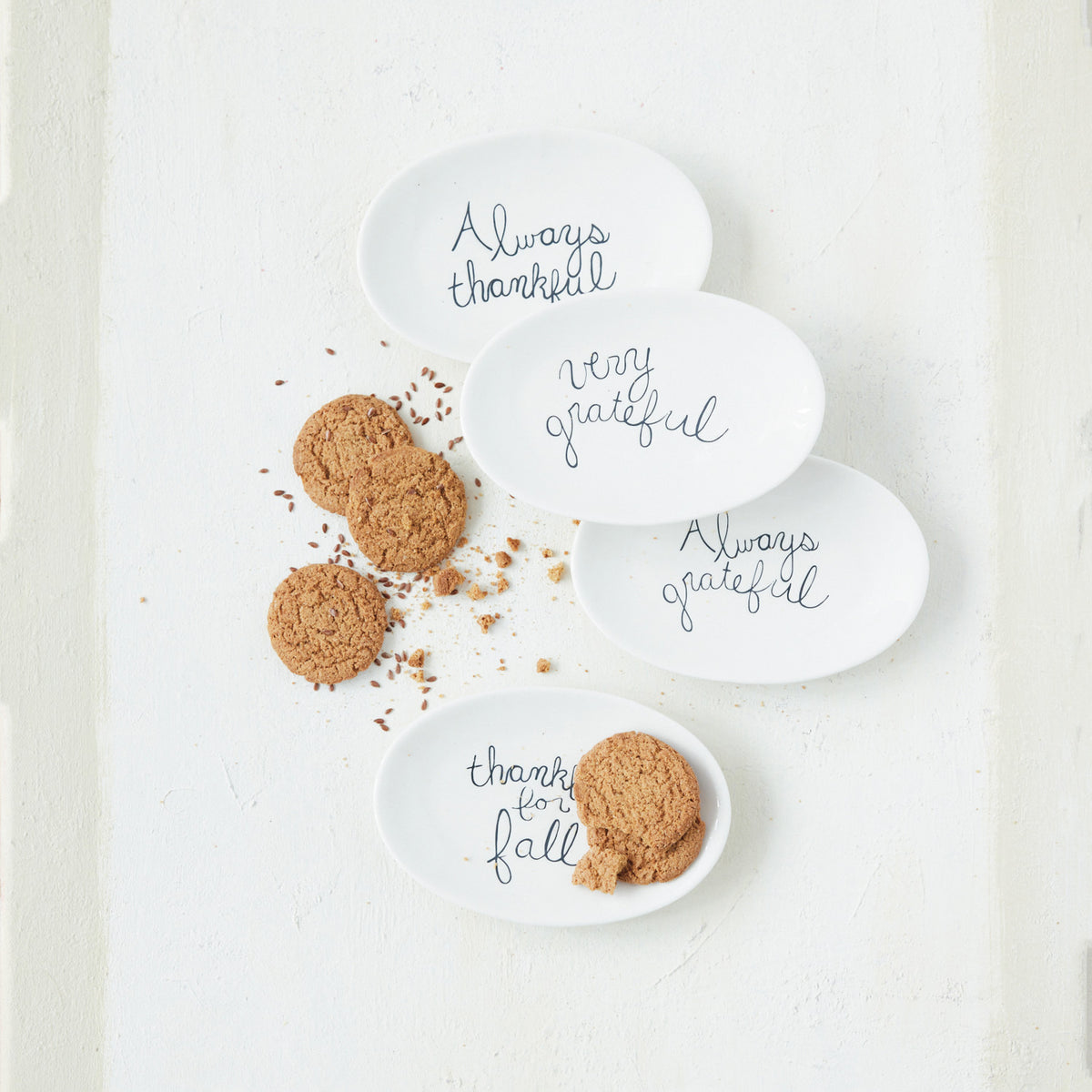 Black & White Fall Saying Stoneware Accent Plate
