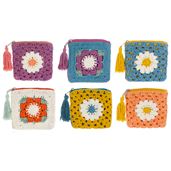 Crochet Flower Coin Purse