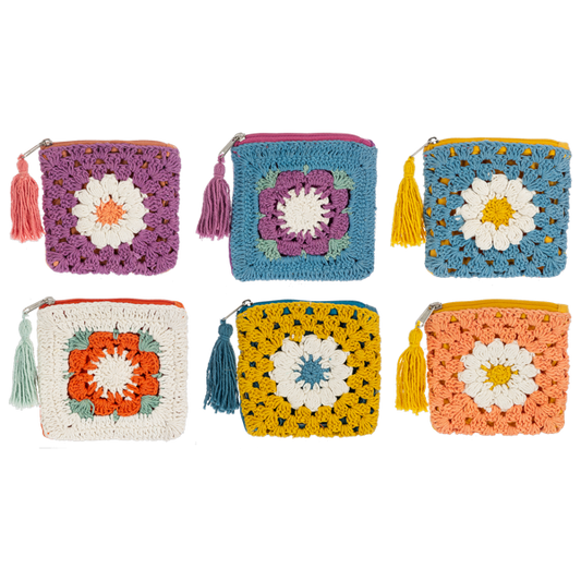 Crochet Flower Coin Purse