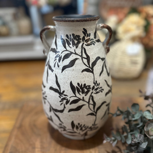 10" Brown Leaf Vase