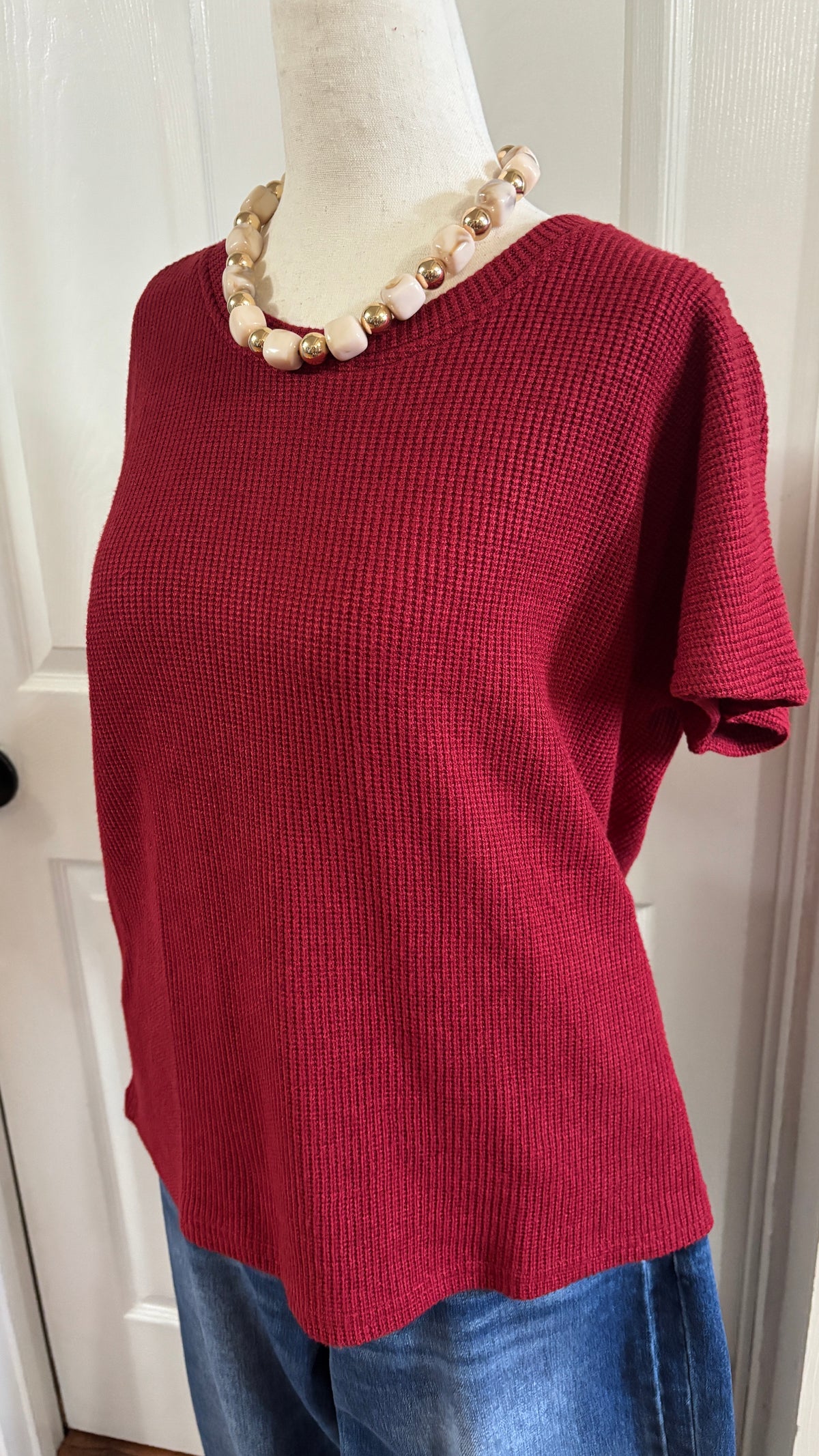 Drop Sleeve Knit Top