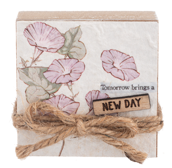 Floral Block With Jute Rope