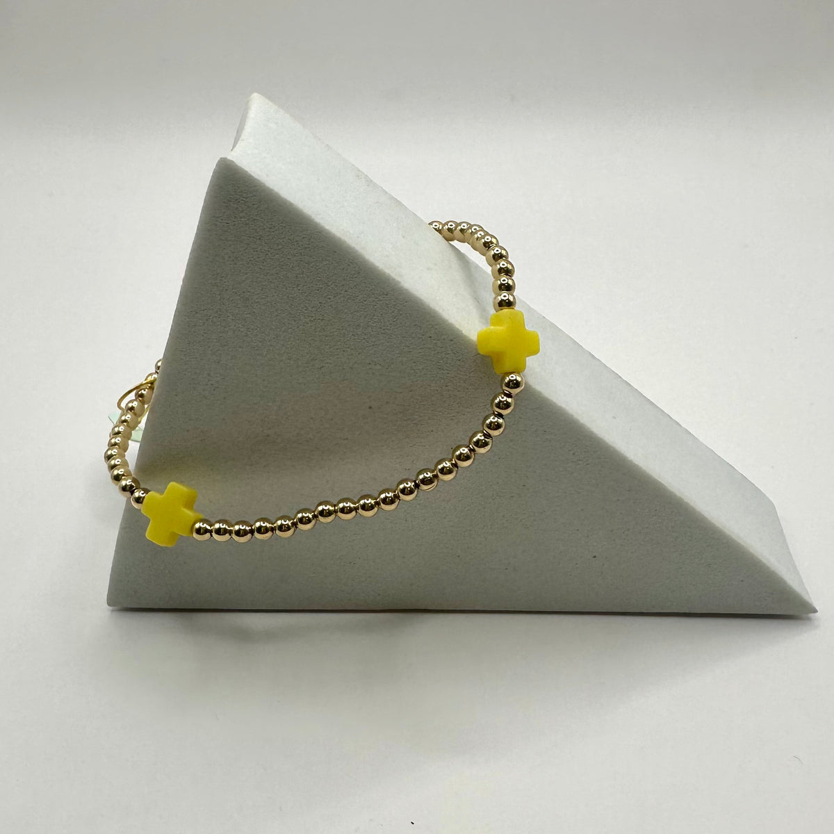 enewton 3mm Signature Cross Bracelet- Canary