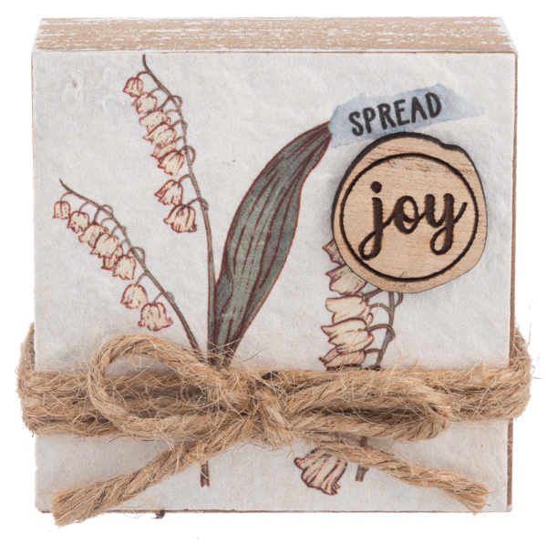 Floral Block With Jute Rope