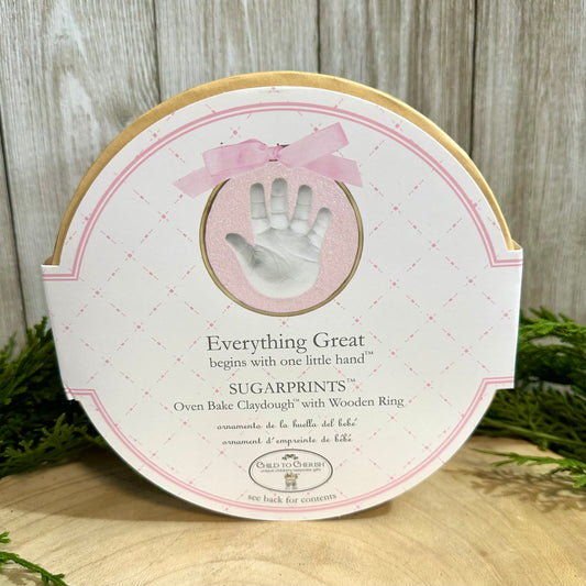 Sugarprints Handprint Ornament- Pink