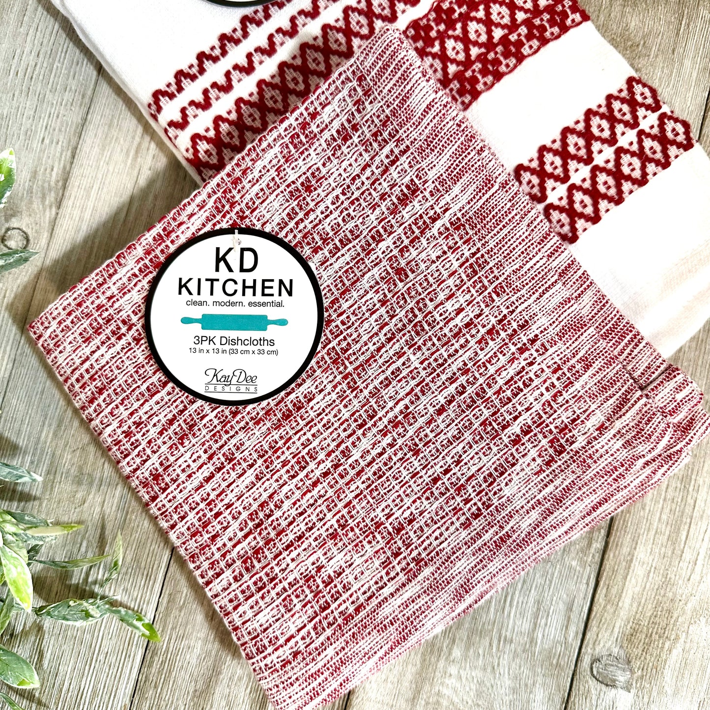 Samba Red Set of Dishcloths