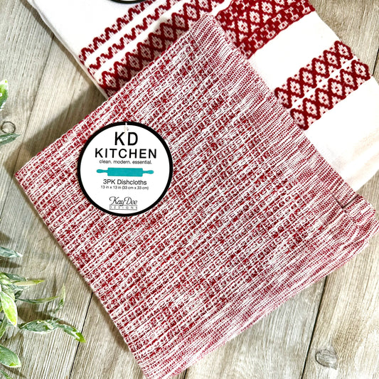 Samba Red Set of Dishcloths