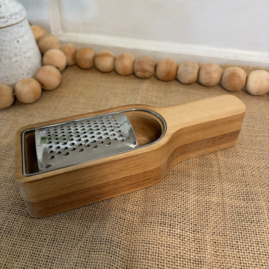 Stainless Steel and Wood Cheese Grater