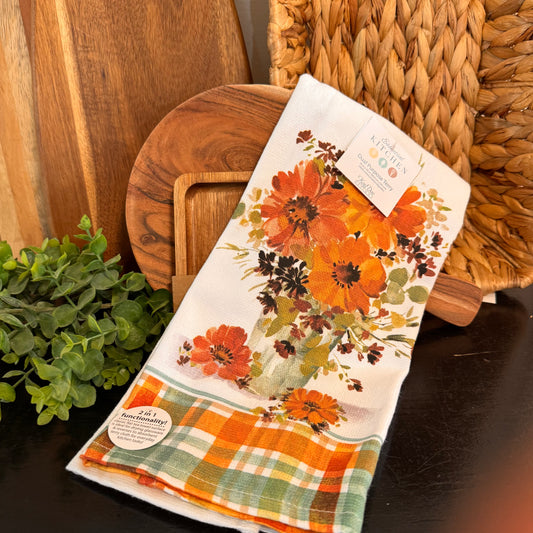 Autumn Joy Vase Dual Purpose Terry Towel