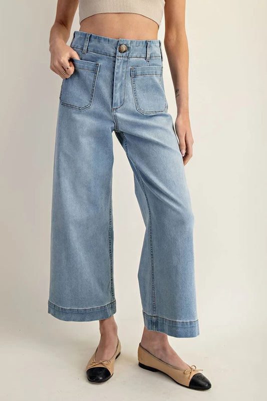 Straight Leg Denim Pants