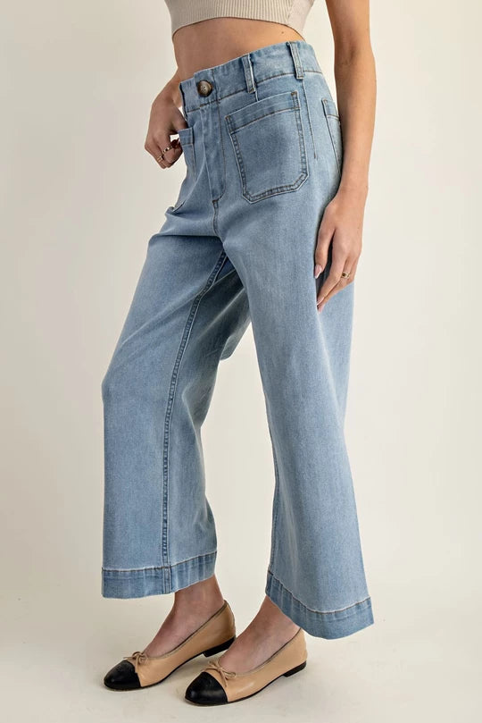 Straight Leg Denim Pants
