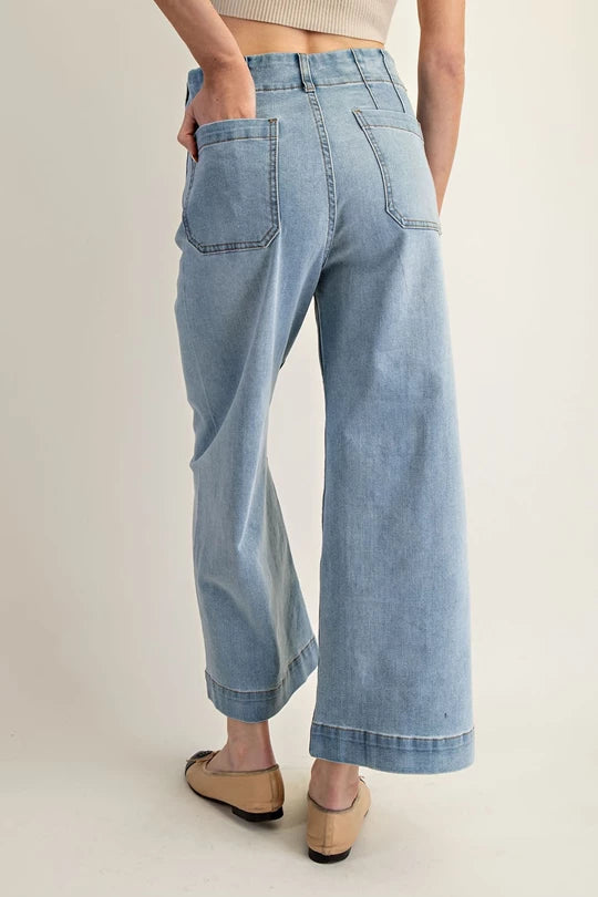 Straight Leg Denim Pants