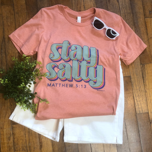 Stay Salty Heather Sunset Tee