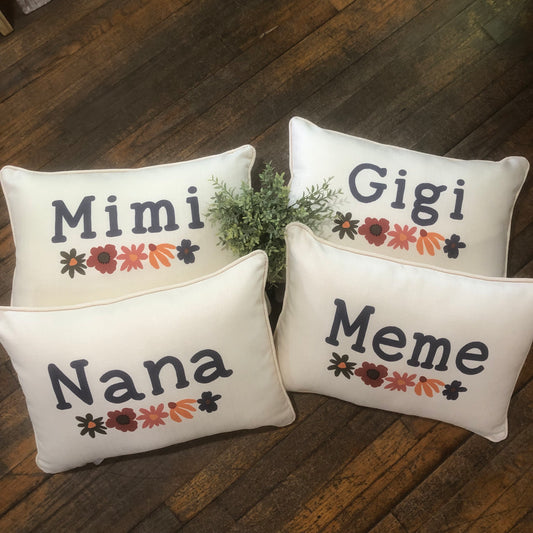 Modern Mom/Grandma Custom Pillow