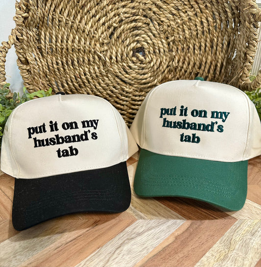 Husband's Tab Embroidered Cap