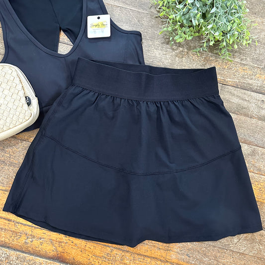 Black Tennis Skort