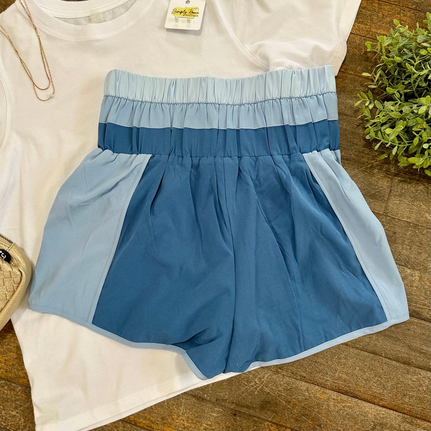 Block Color Active Shorts