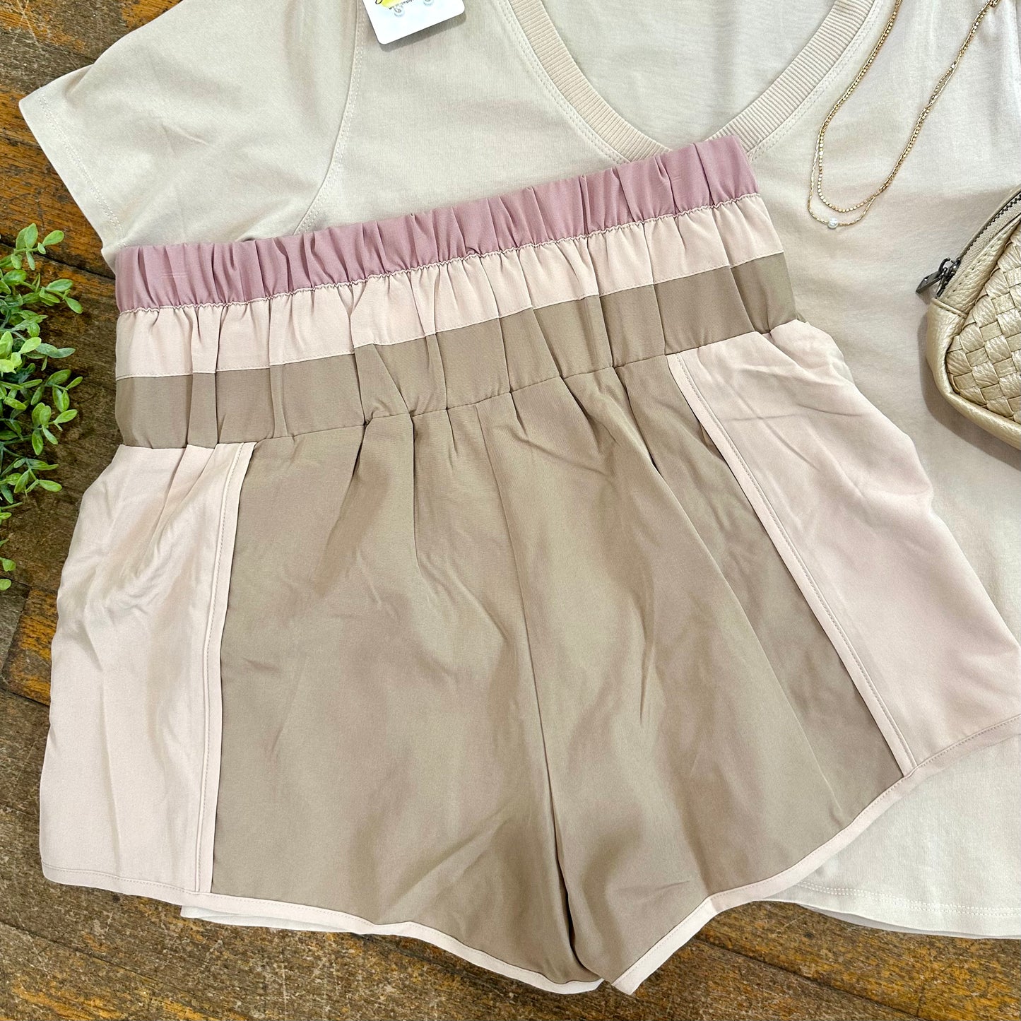 Block Color Active Shorts