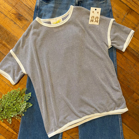 Two Tone Knit Top