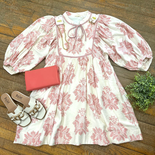 Printed Yoke Dress