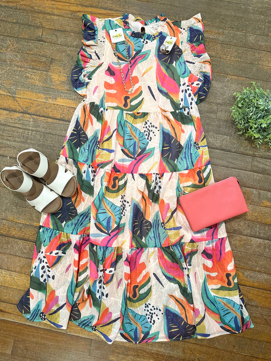 Tropical Tier Dress