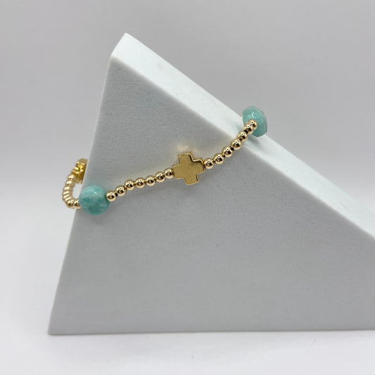 enewton Signature Cross Admire 3mm Bracelet Amazonite