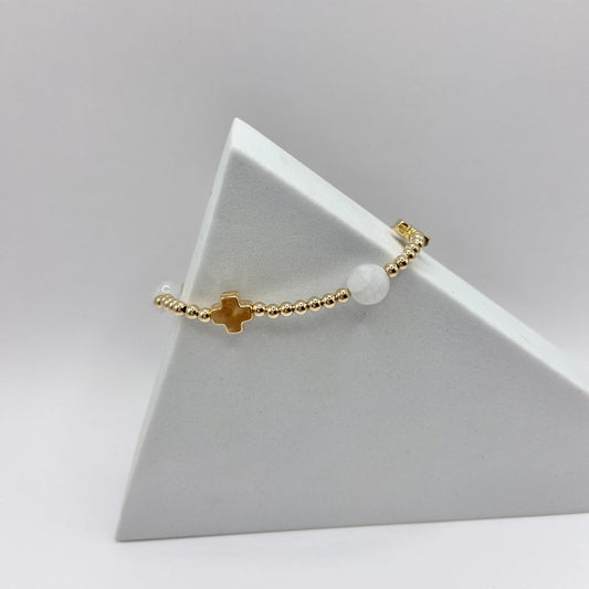 enewton Signature Cross Admire 3mm Bracelet Moonstone