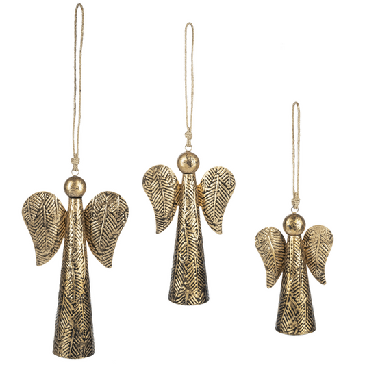 Hammered Angel Ornament